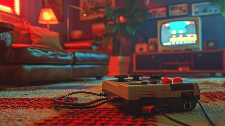 Retro gaming setup